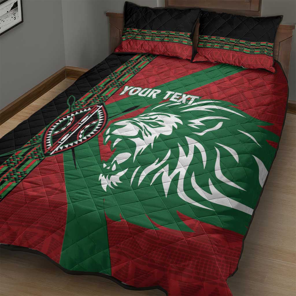 Afro Kenya Rugby Custom Quilt Bed Set Go Lionesses - African Pattern LT14