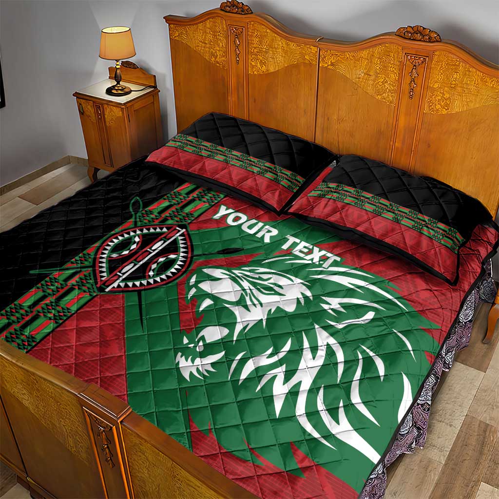 Afro Kenya Rugby Custom Quilt Bed Set Go Lionesses - African Pattern LT14
