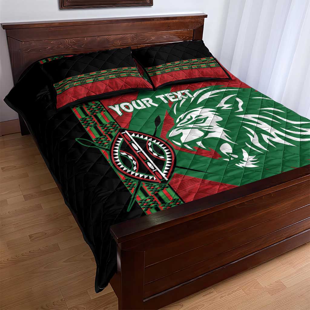Afro Kenya Rugby Custom Quilt Bed Set Go Lionesses - African Pattern LT14