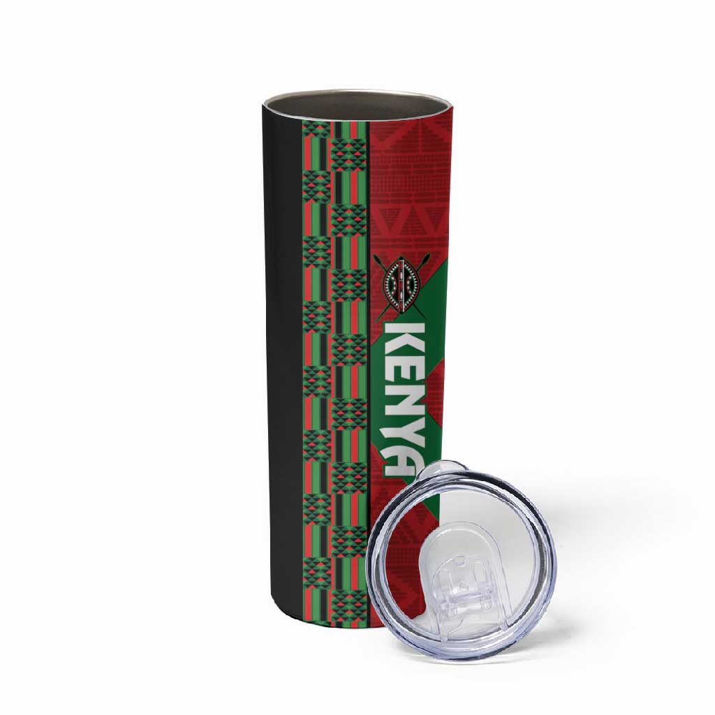 Afro Kenya Rugby Custom Skinny Tumbler Go Lionesses - African Pattern LT14