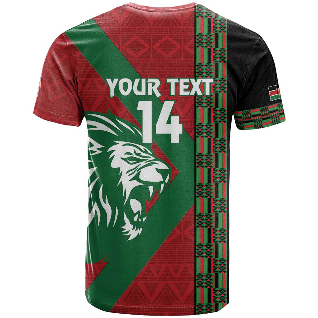 Afro Kenya Rugby Custom T shirt Go Lionesses - African Pattern LT14