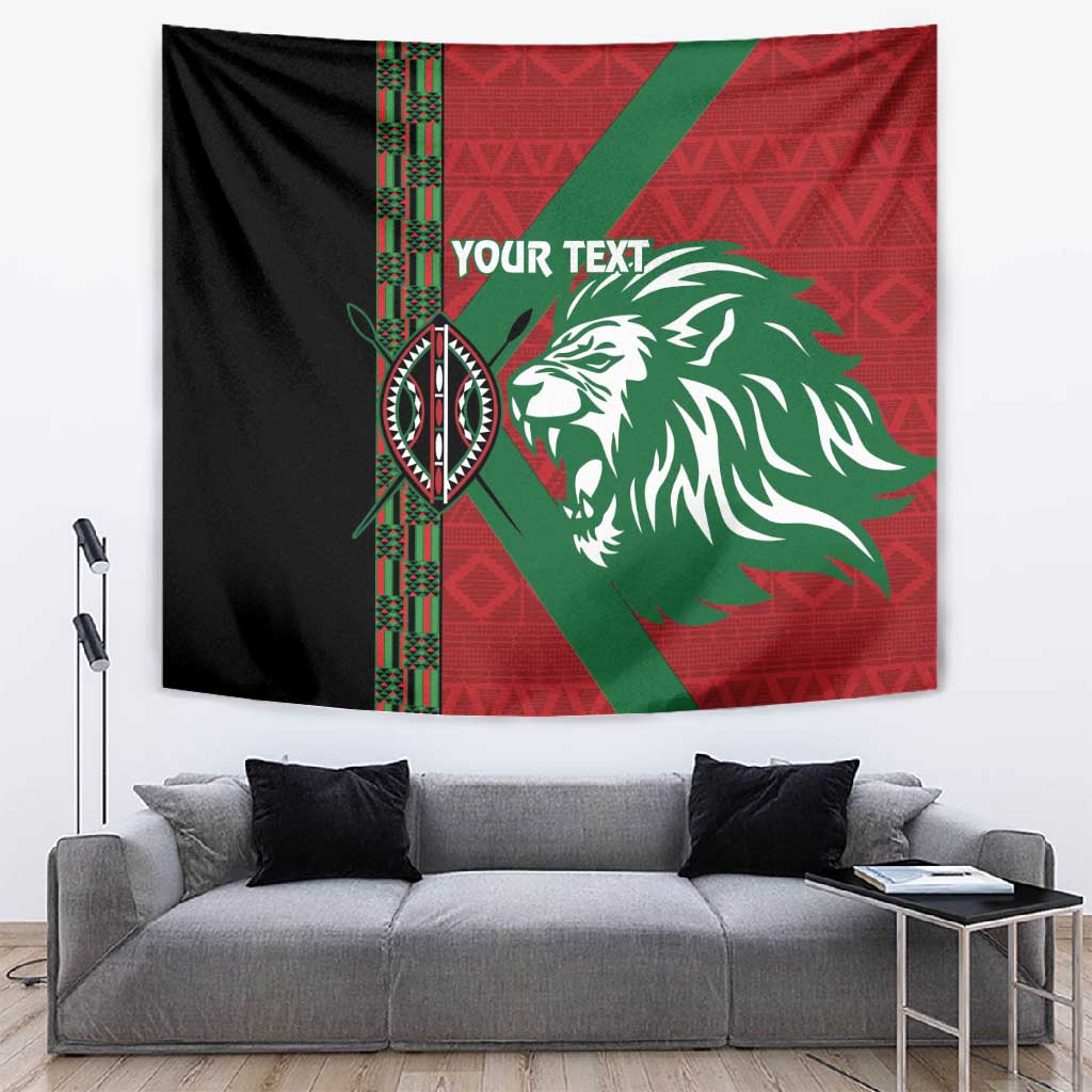 Afro Kenya Rugby Custom Tapestry Go Lionesses - African Pattern LT14