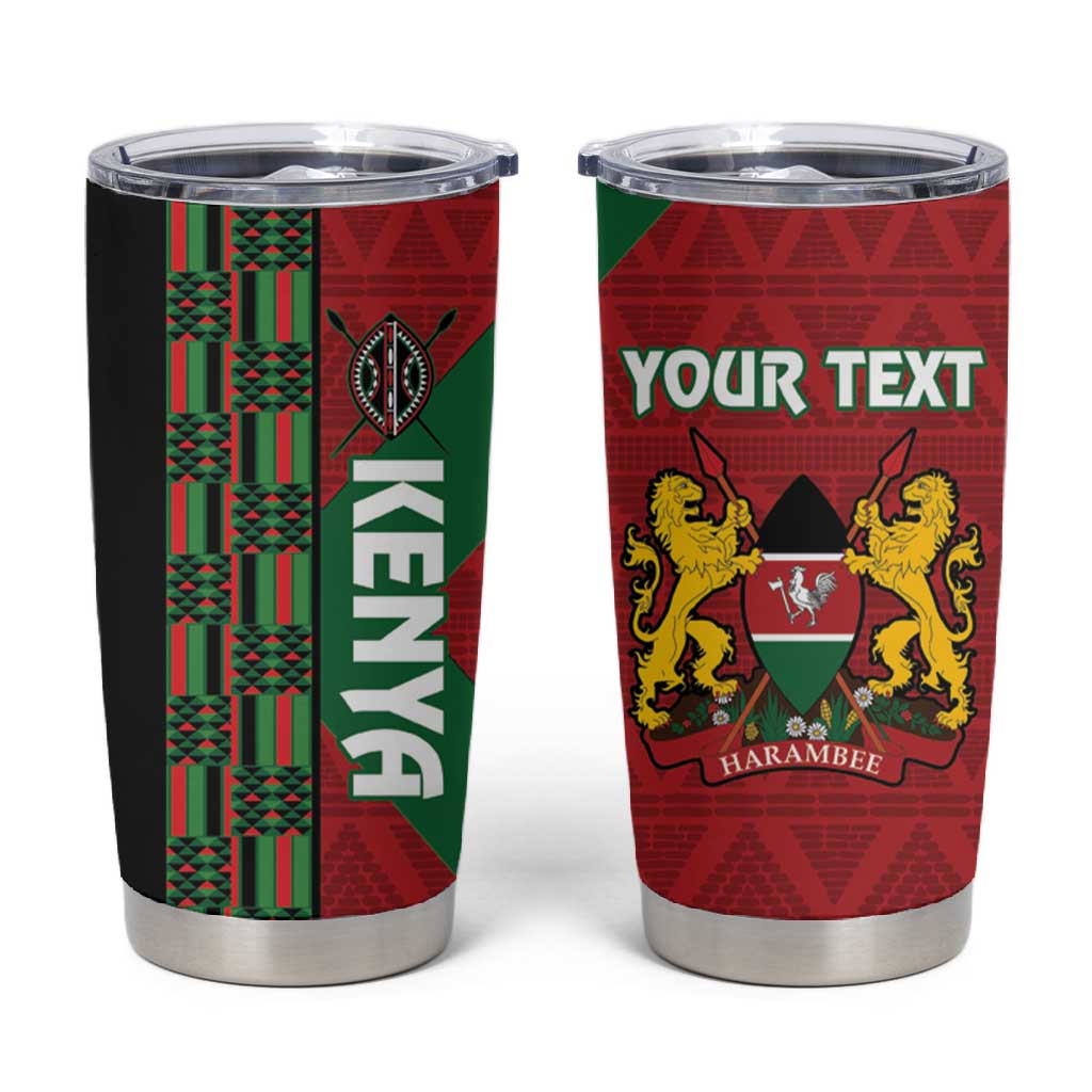 Afro Kenya Rugby Custom Tumbler Cup Go Lionesses - African Pattern LT14