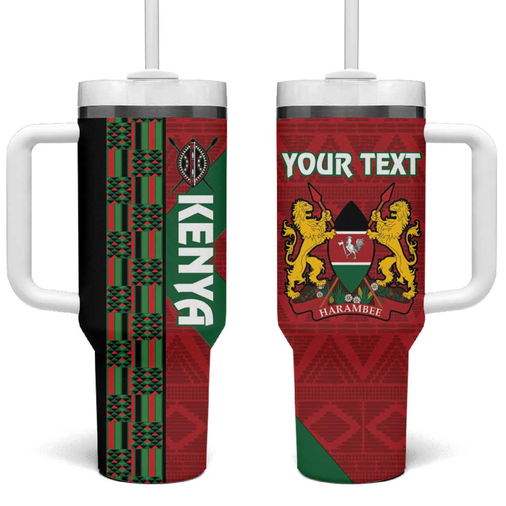 Afro Kenya Rugby Custom Tumbler With Handle Go Lionesses - African Pattern LT14