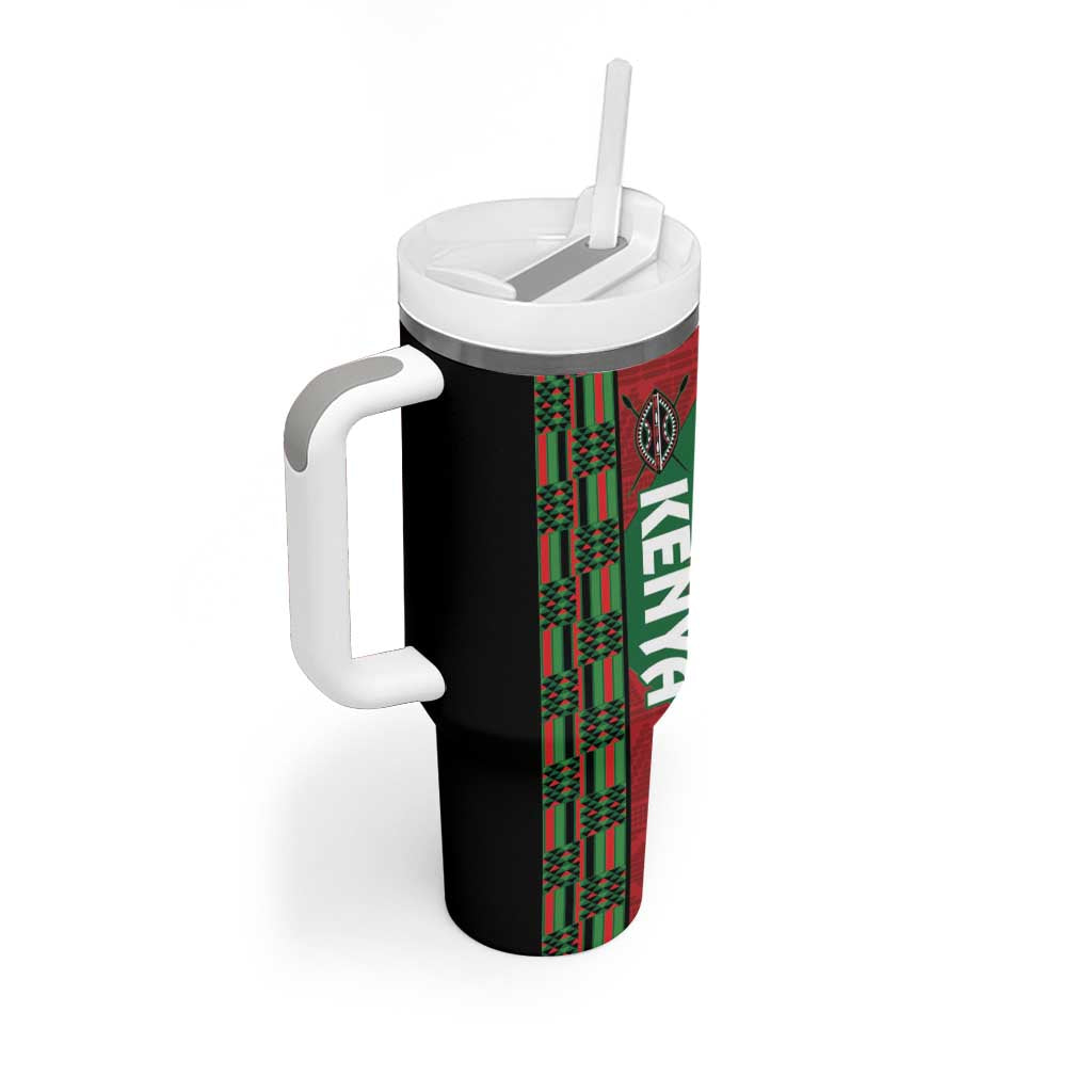 Afro Kenya Rugby Custom Tumbler With Handle Go Lionesses - African Pattern LT14