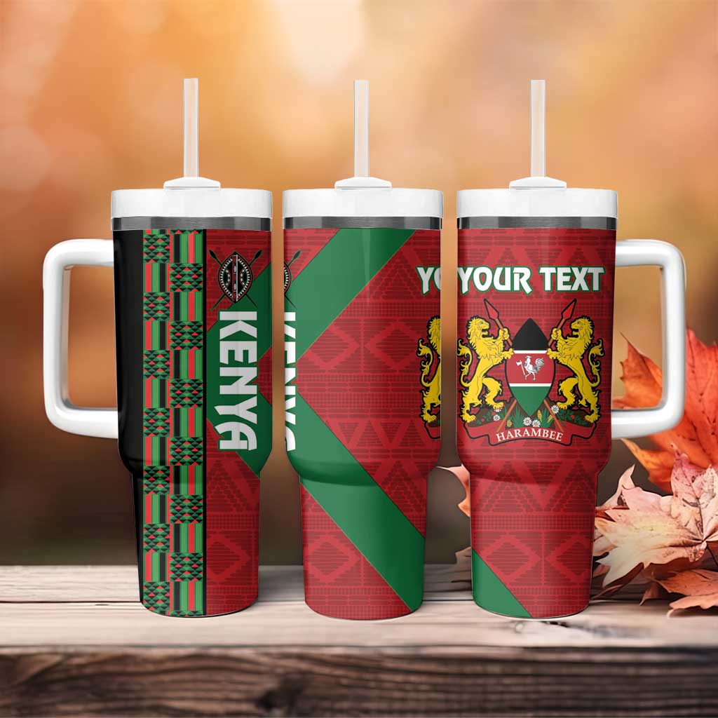 Afro Kenya Rugby Custom Tumbler With Handle Go Lionesses - African Pattern LT14