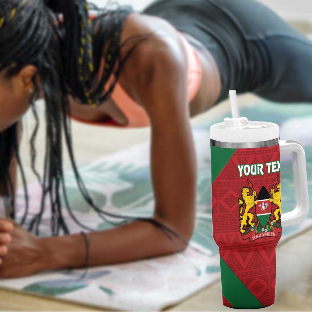Afro Kenya Rugby Custom Tumbler With Handle Go Lionesses - African Pattern LT14