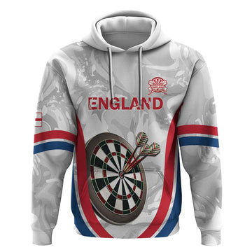 Custom England Darts Hoodie Go Champions Grunge Marble Style LT14