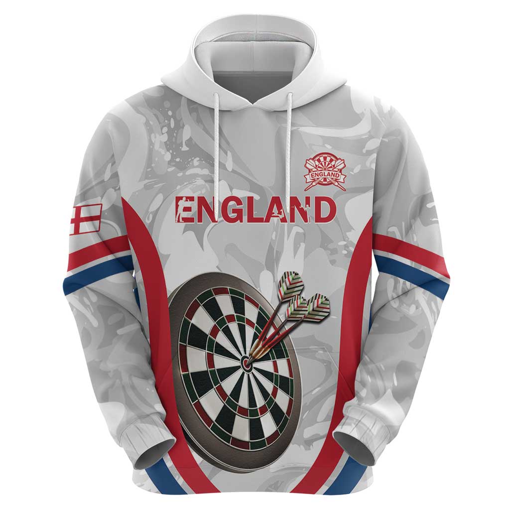Custom England Darts Hoodie Go Champions Grunge Marble Style LT14