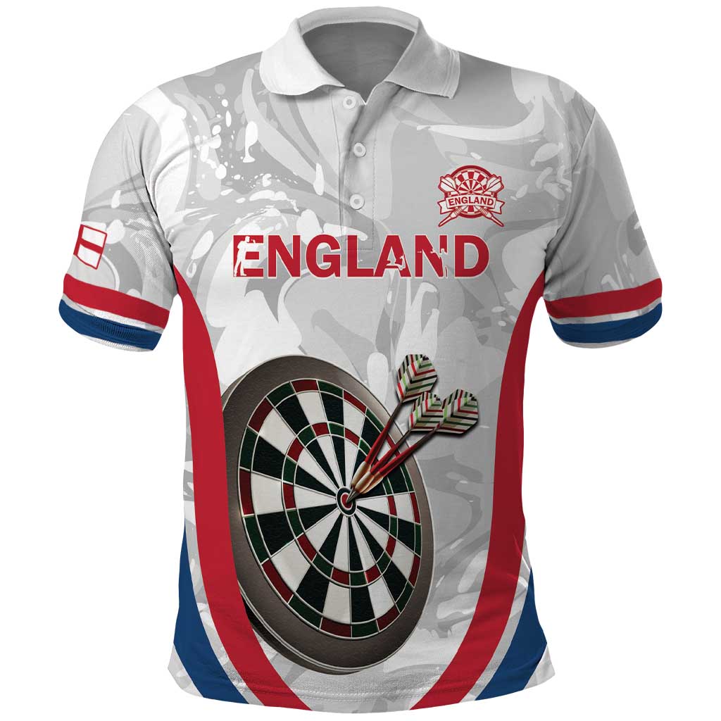 Custom England Darts Polo Shirt Go Champions Grunge Marble Style LT14