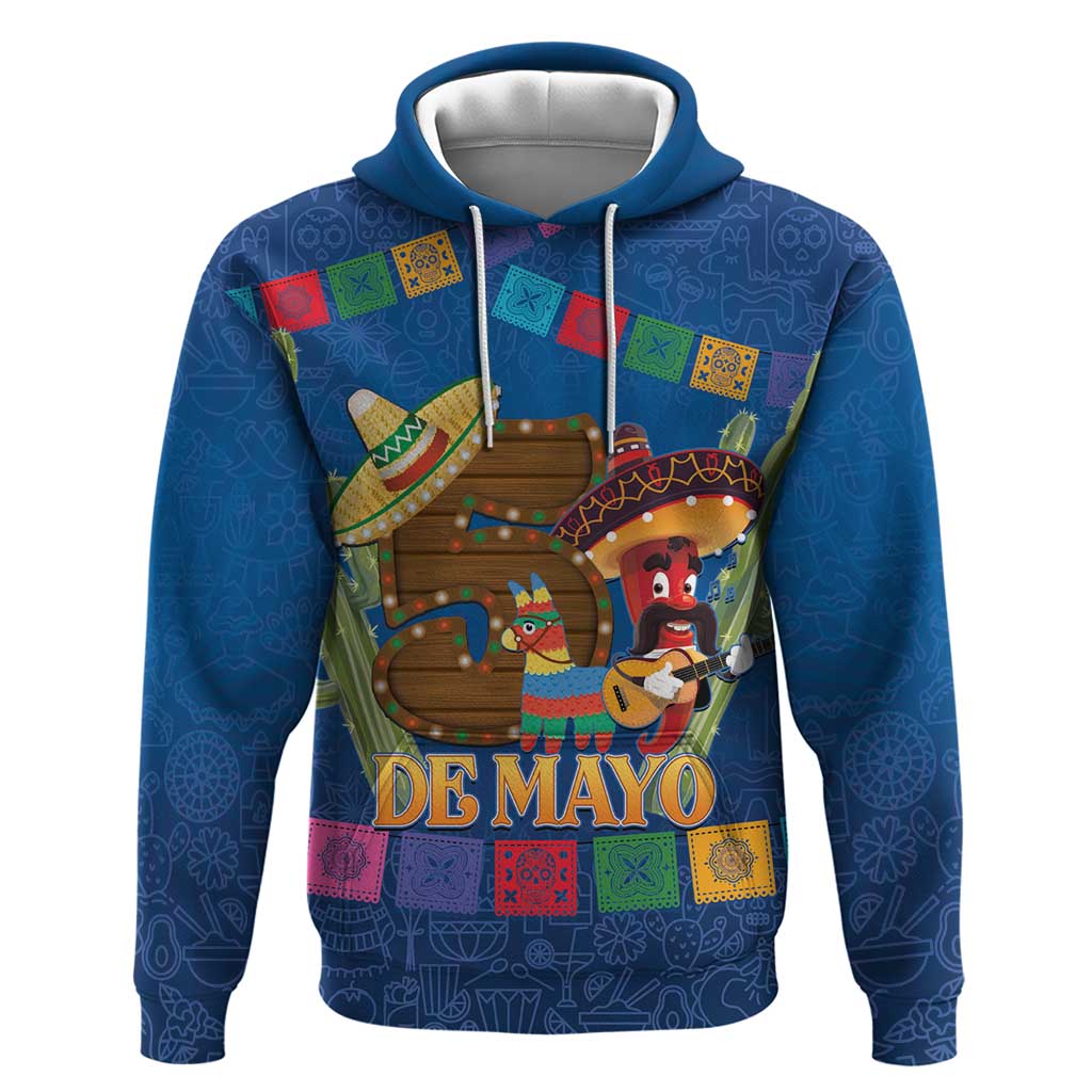 Mexico Cinco De Mayo 2025 Hoodie Chili Pepper Let's Fiesta LT14