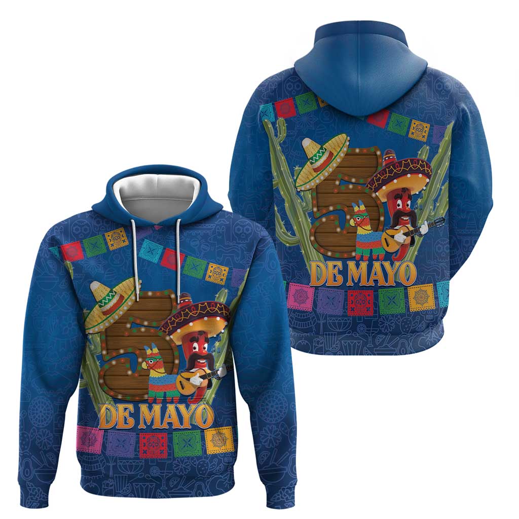 Mexico Cinco De Mayo 2025 Hoodie Chili Pepper Let's Fiesta LT14