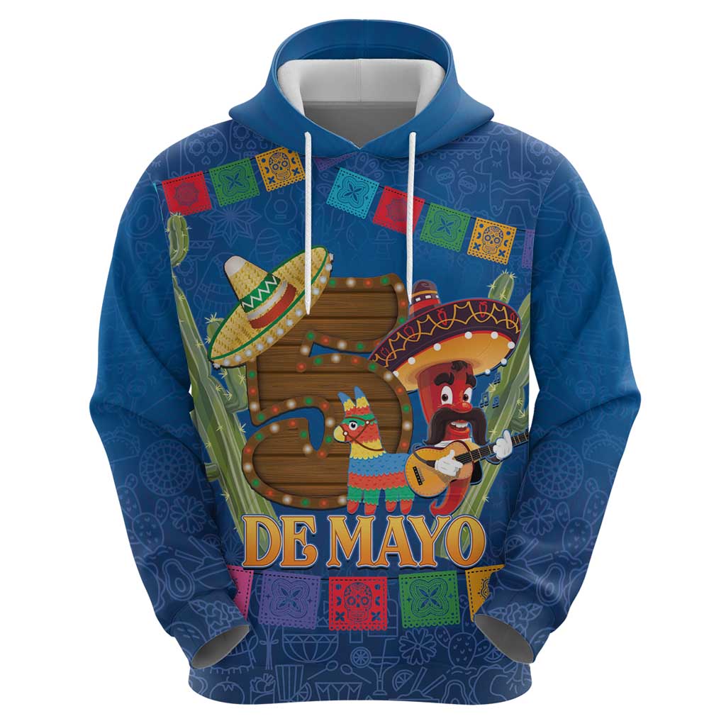 Mexico Cinco De Mayo 2025 Hoodie Chili Pepper Let's Fiesta LT14