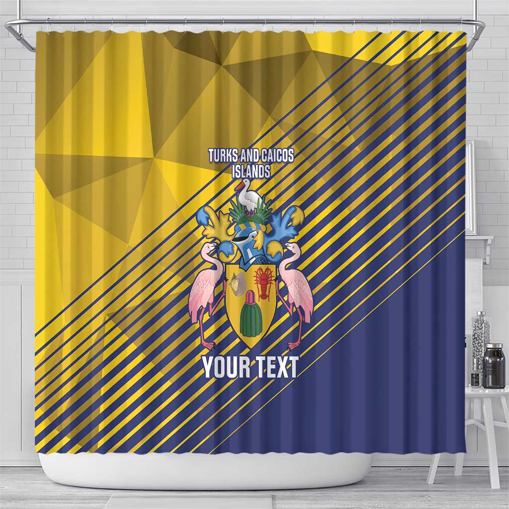 Custom Turks and Caicos Islands Football Shower Curtain 2025 Go Champions LT14