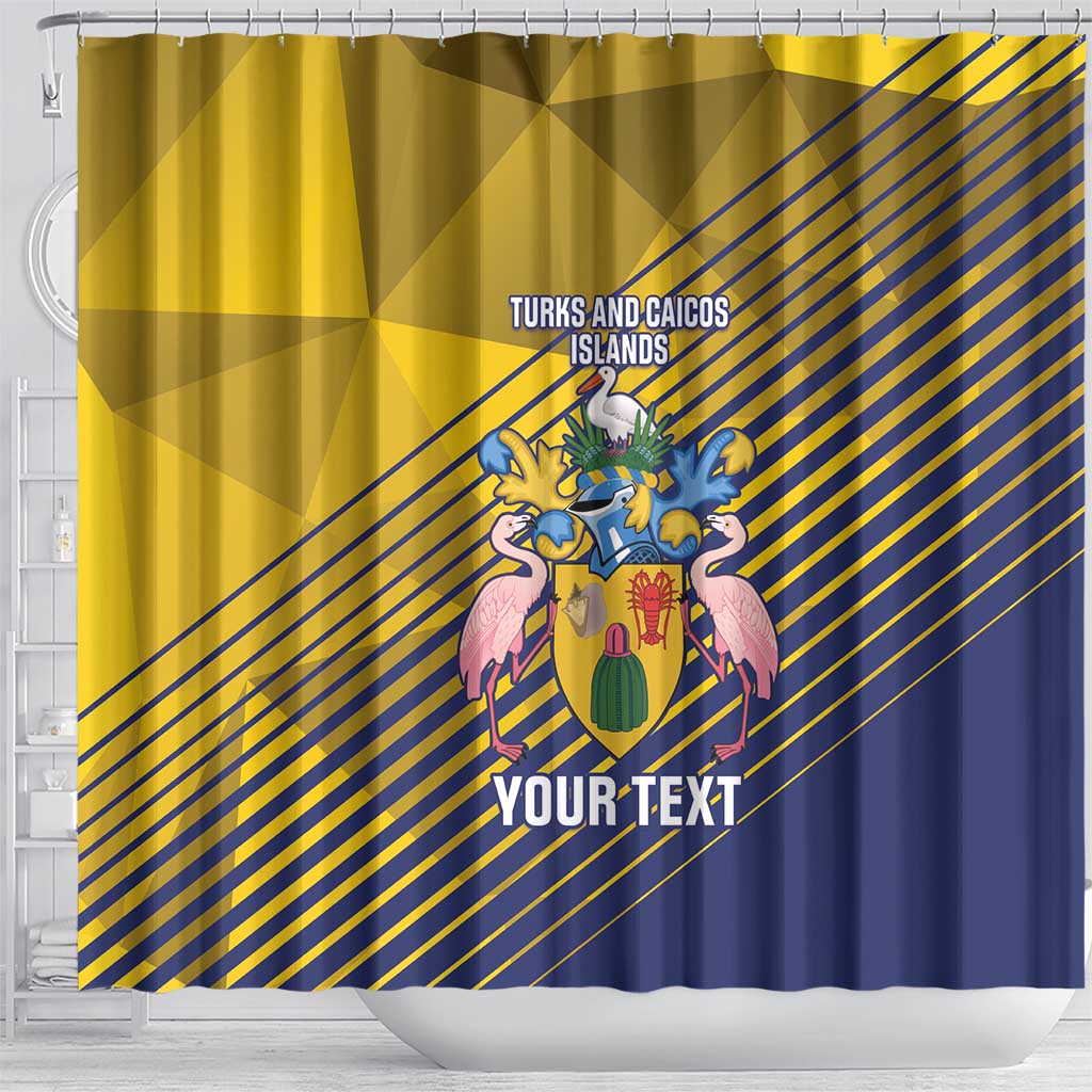 Custom Turks and Caicos Islands Football Shower Curtain 2025 Go Champions LT14