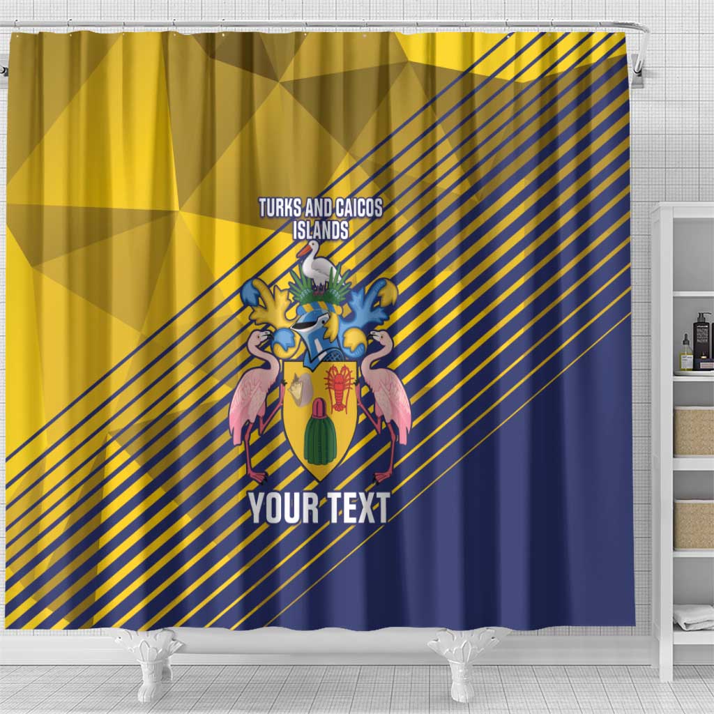 Custom Turks and Caicos Islands Football Shower Curtain 2025 Go Champions LT14