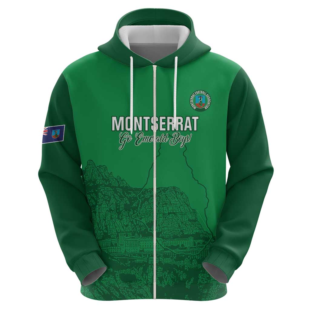 Custom Montserrat Football Hoodie 2025 Go Emerald Boys LT14