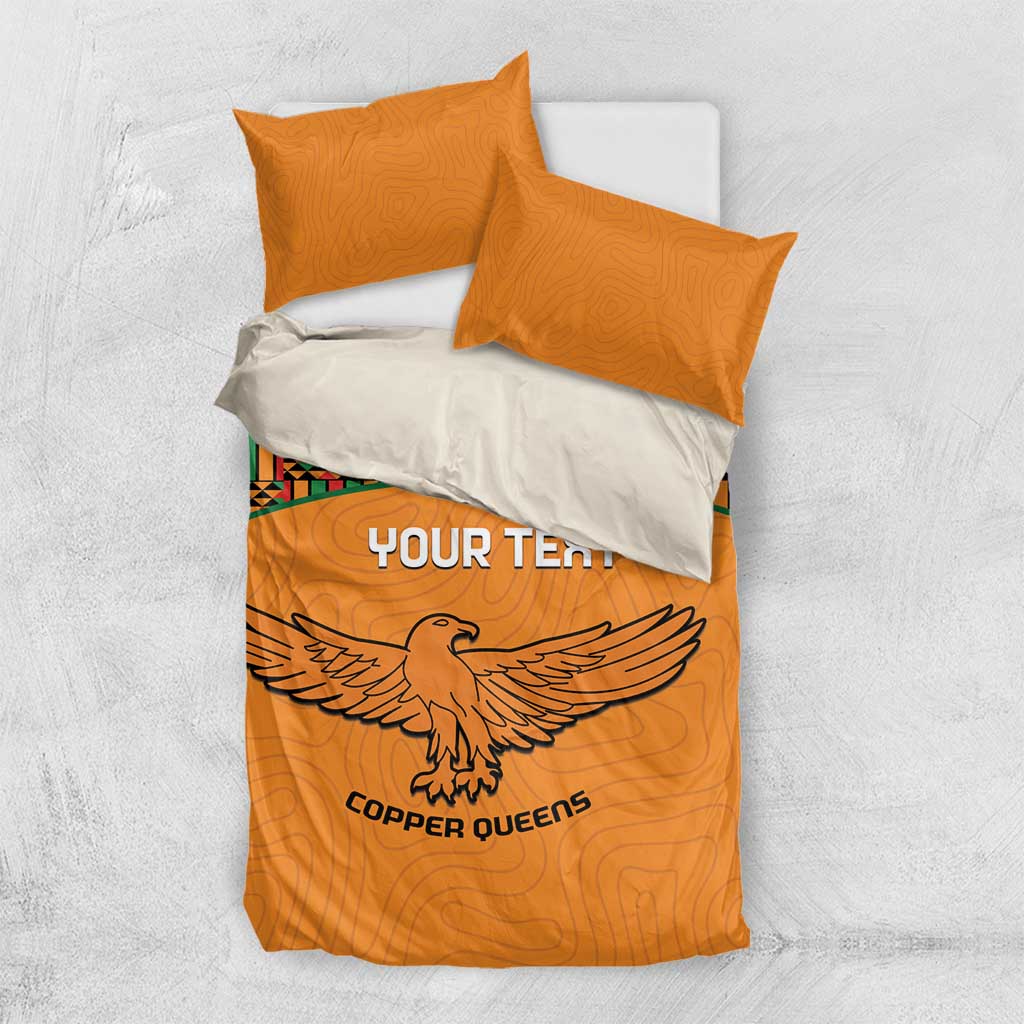 Custom Zambia Football Bedding Set Copper Queens Kente Pattern LT14