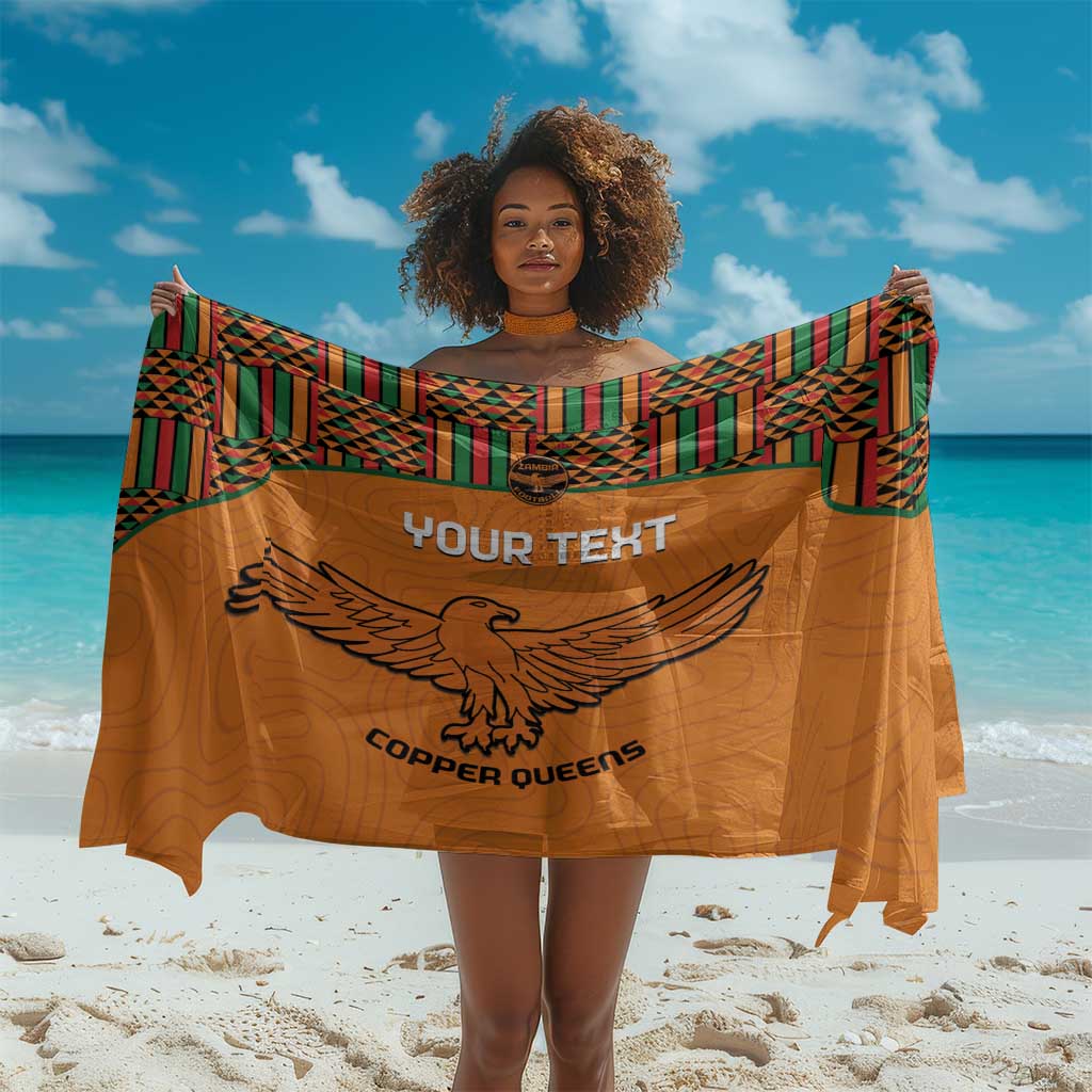 Custom Zambia Football Sarong Copper Queens Kente Pattern LT14