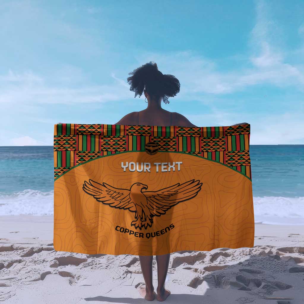 Custom Zambia Football Sarong Copper Queens Kente Pattern LT14