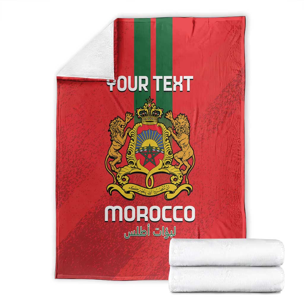 Custom Morocco Football Blanket Go Lionesses of Atlas LT14