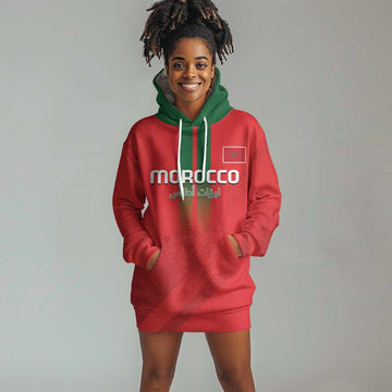Custom Morocco Football Hoodie Dress Go Lionesses of Atlas LT14