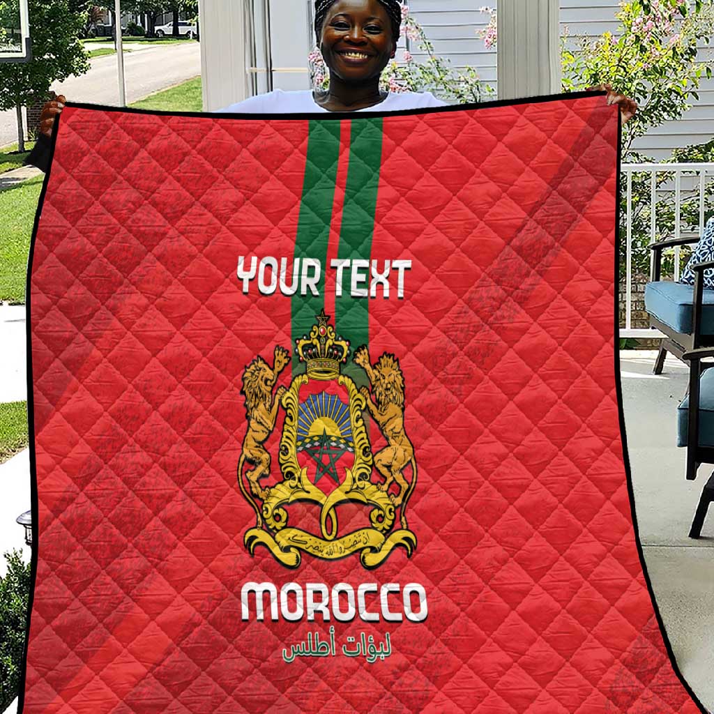 Custom Morocco Football Quilt Go Lionesses of Atlas LT14