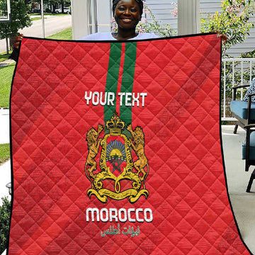 Custom Morocco Football Quilt Go Lionesses of Atlas LT14