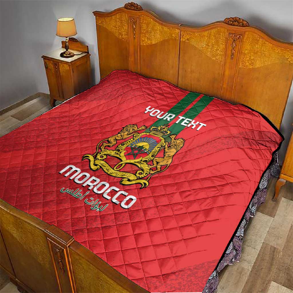 Custom Morocco Football Quilt Go Lionesses of Atlas LT14
