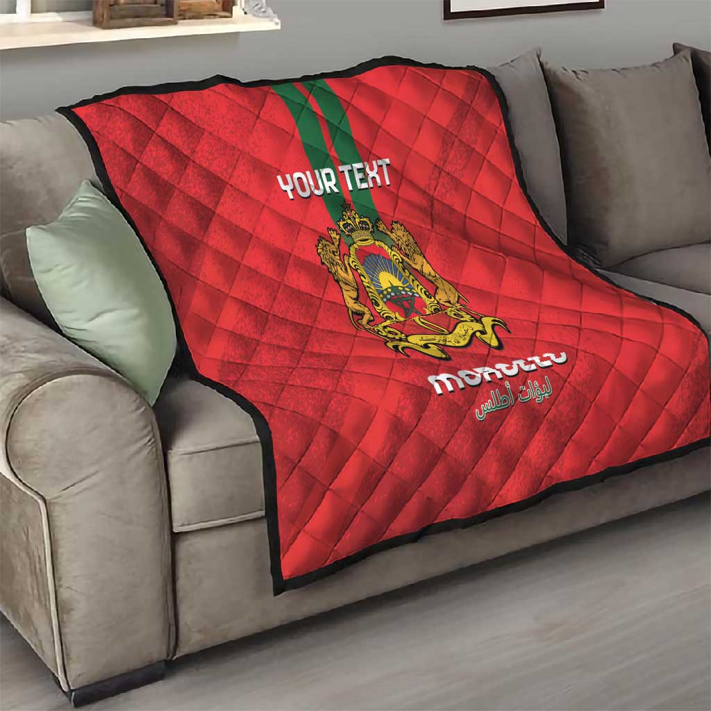 Custom Morocco Football Quilt Go Lionesses of Atlas LT14