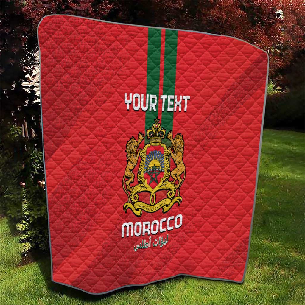 Custom Morocco Football Quilt Go Lionesses of Atlas LT14