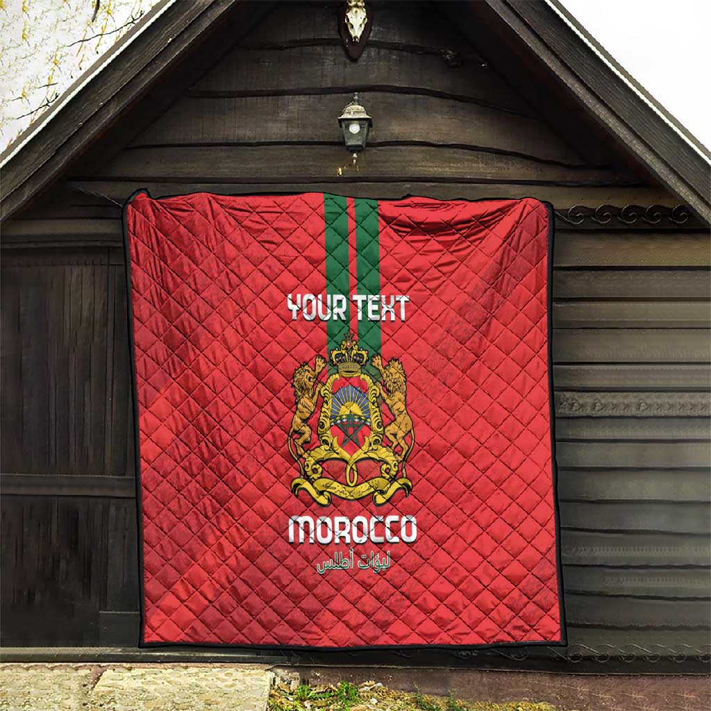 Custom Morocco Football Quilt Go Lionesses of Atlas LT14