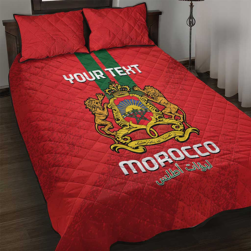 Custom Morocco Football Quilt Bed Set Go Lionesses of Atlas LT14