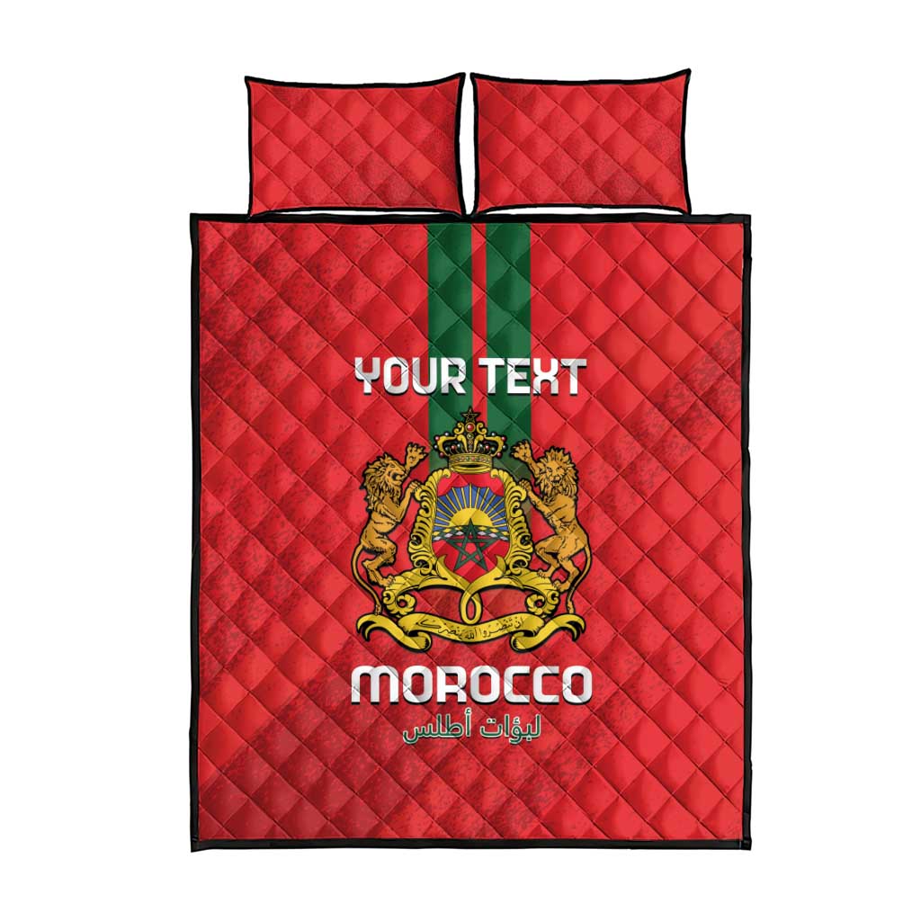 Custom Morocco Football Quilt Bed Set Go Lionesses of Atlas LT14