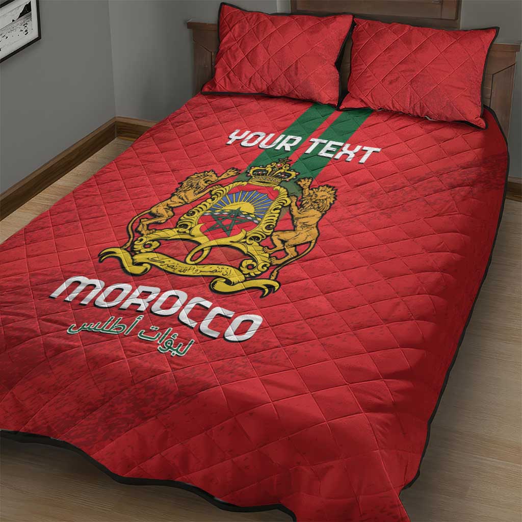 Custom Morocco Football Quilt Bed Set Go Lionesses of Atlas LT14