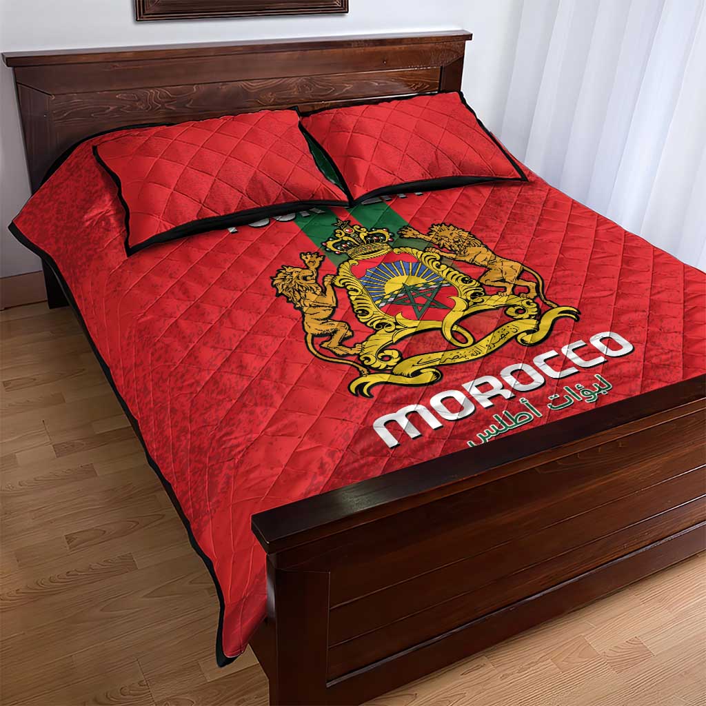 Custom Morocco Football Quilt Bed Set Go Lionesses of Atlas LT14