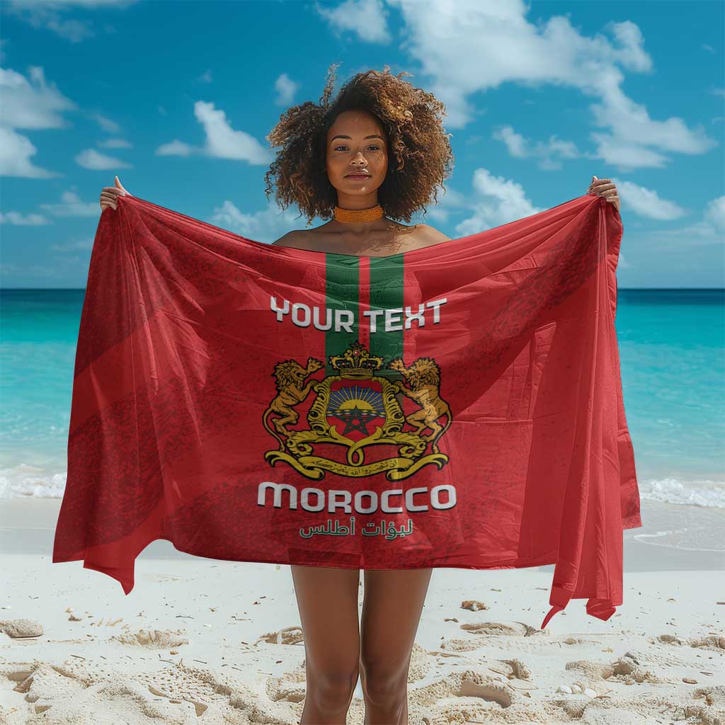 Custom Morocco Football Sarong Go Lionesses of Atlas LT14