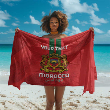 Custom Morocco Football Sarong Go Lionesses of Atlas LT14