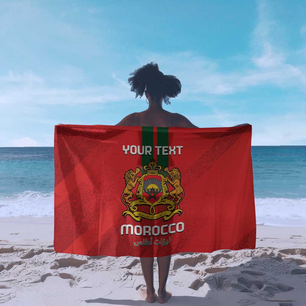 Custom Morocco Football Sarong Go Lionesses of Atlas LT14