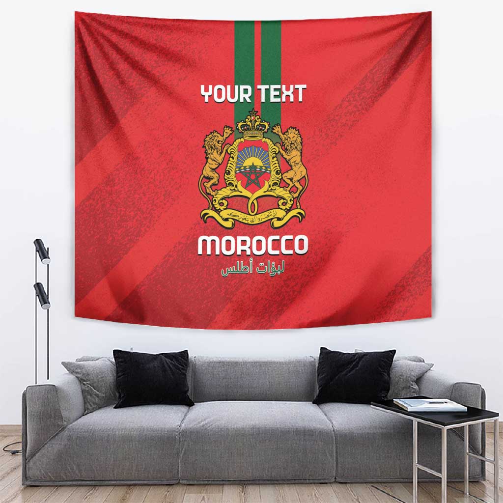 Custom Morocco Football Tapestry Go Lionesses of Atlas LT14
