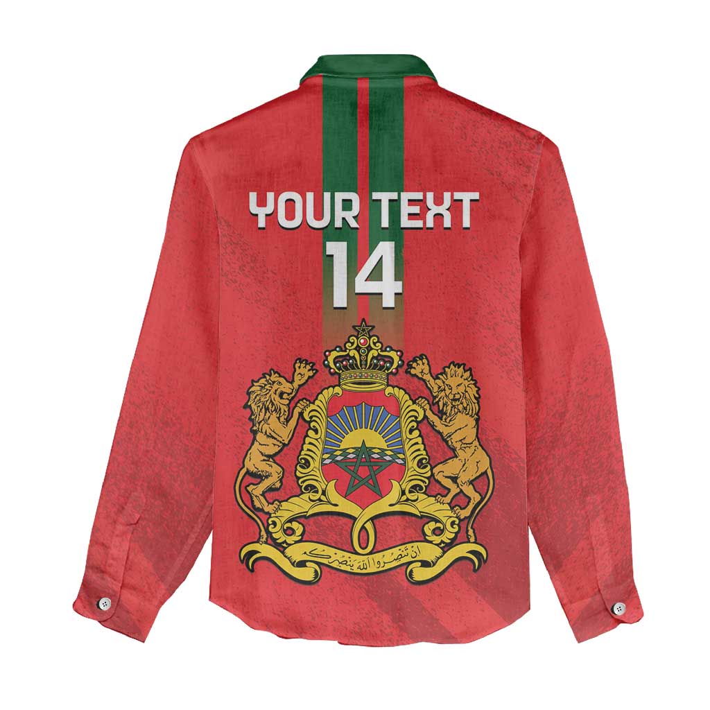 Custom Morocco Football Women Casual Shirt Go Lionesses of Atlas LT14