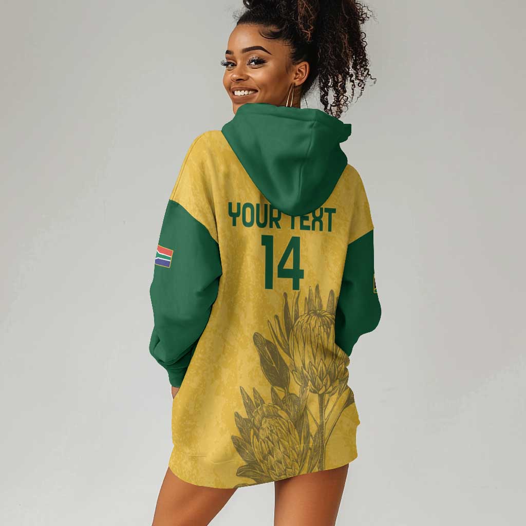 Custom South Africa Soccer Hoodie Dress Go Banyana Banyana Proteas LT14