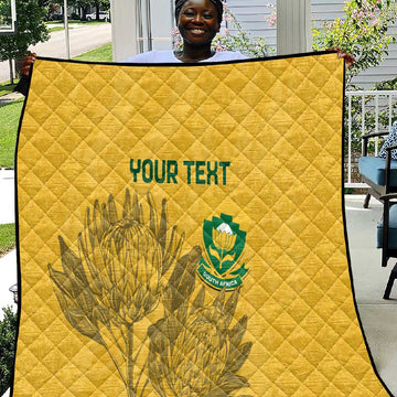 Custom South Africa Soccer Quilt Go Banyana Banyana Proteas LT14
