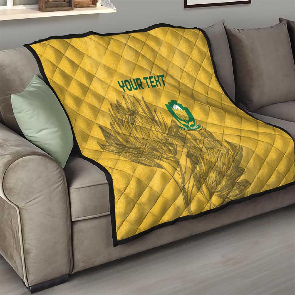 Custom South Africa Soccer Quilt Go Banyana Banyana Proteas LT14