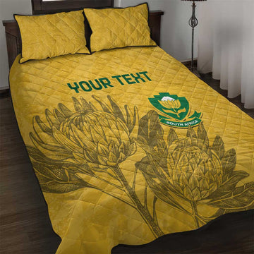 Custom South Africa Soccer Quilt Bed Set Go Banyana Banyana Proteas LT14