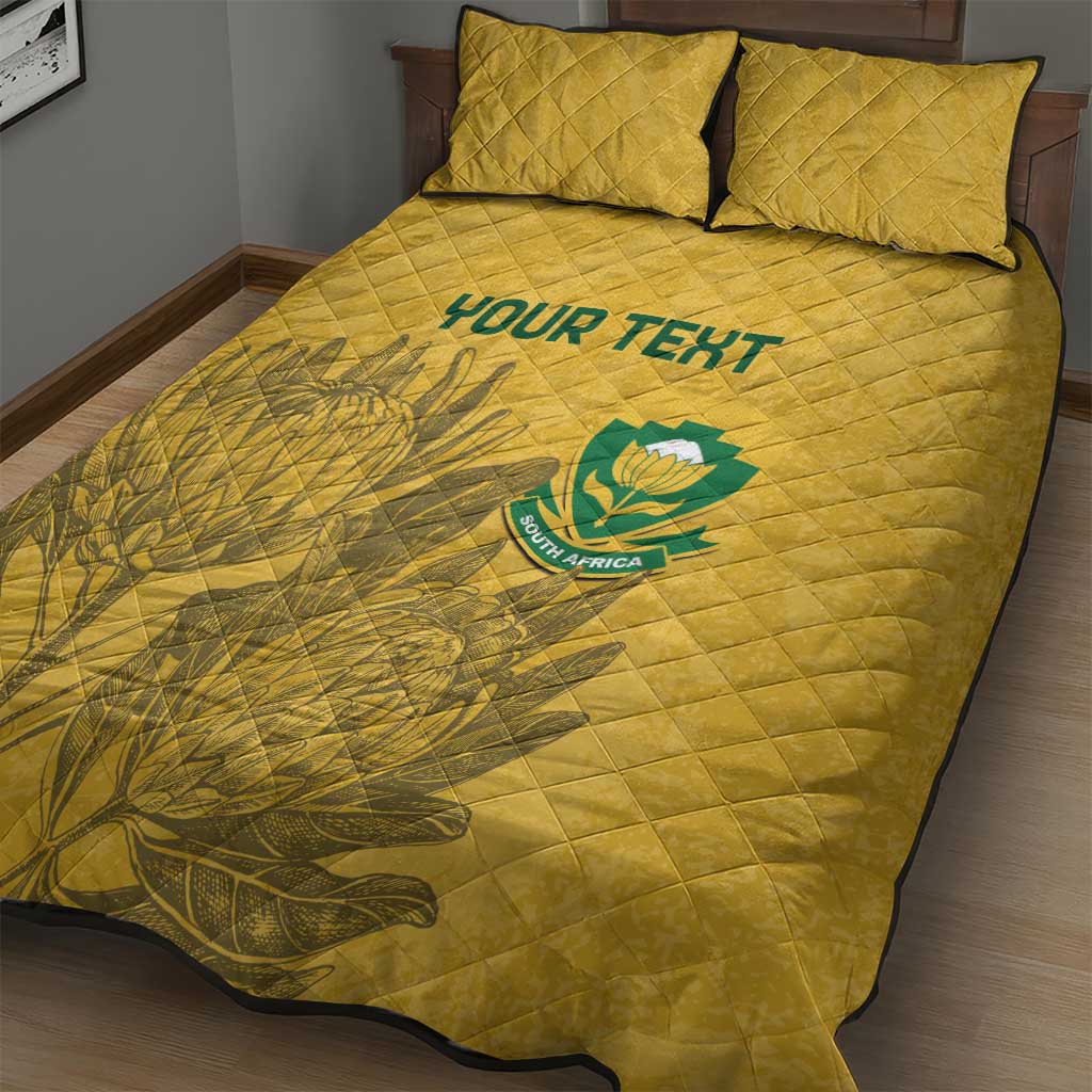 Custom South Africa Soccer Quilt Bed Set Go Banyana Banyana Proteas LT14