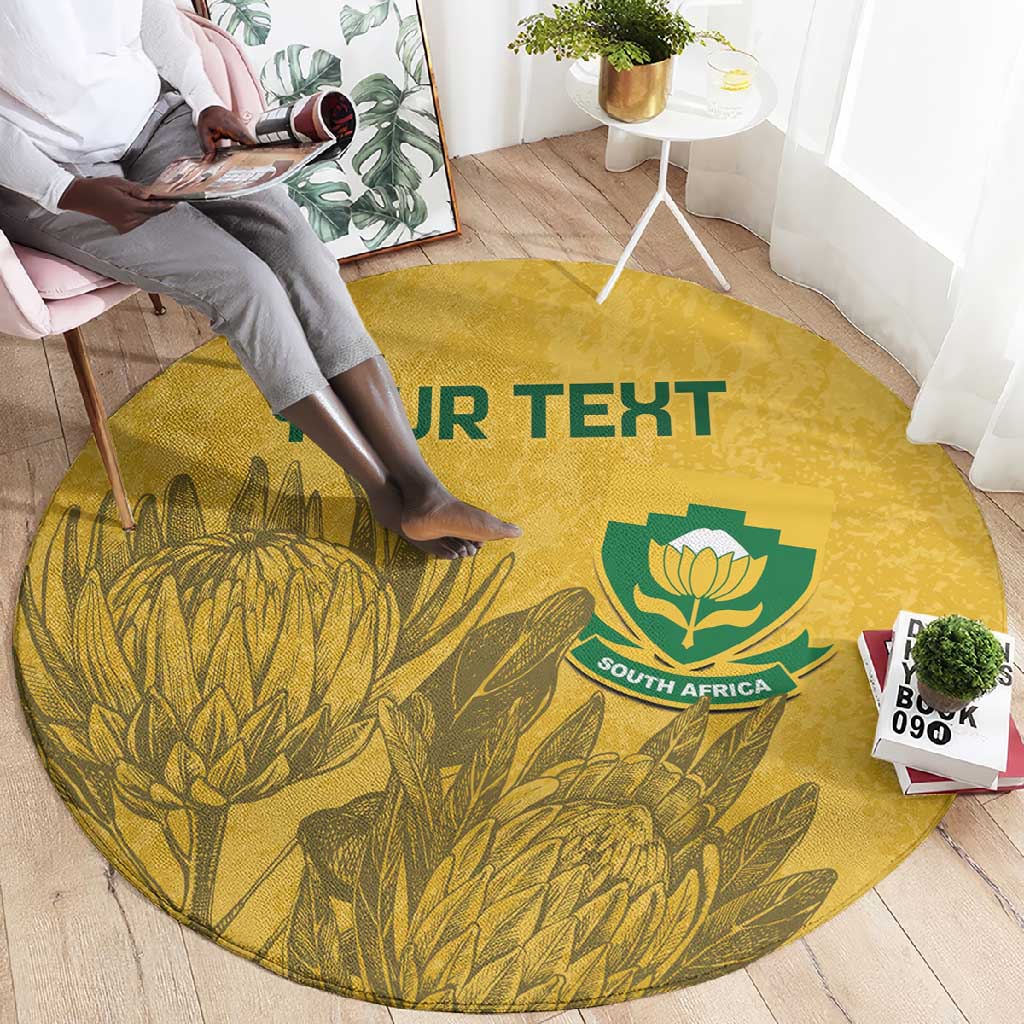 Custom South Africa Soccer Round Carpet Go Banyana Banyana Proteas LT14