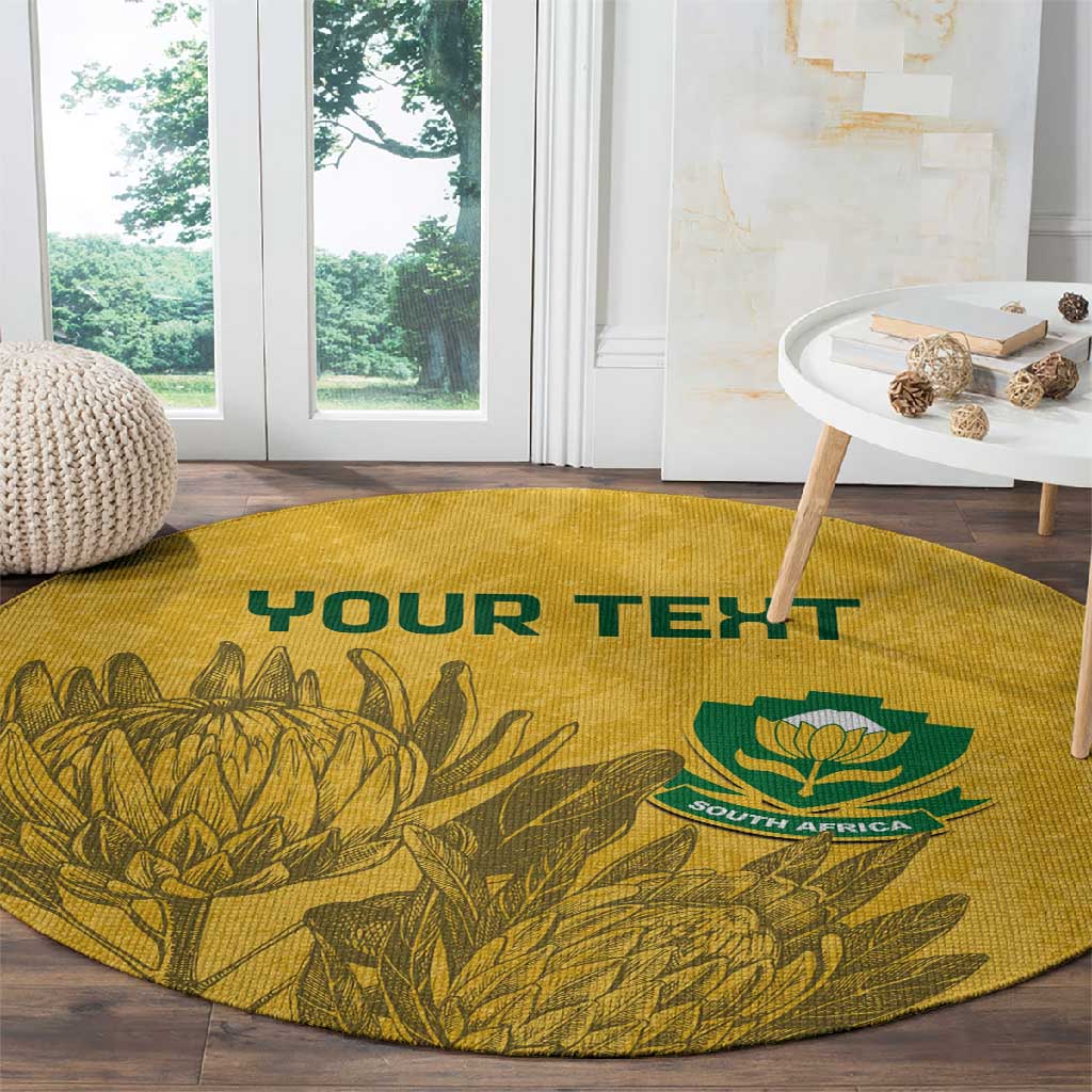 Custom South Africa Soccer Round Carpet Go Banyana Banyana Proteas LT14