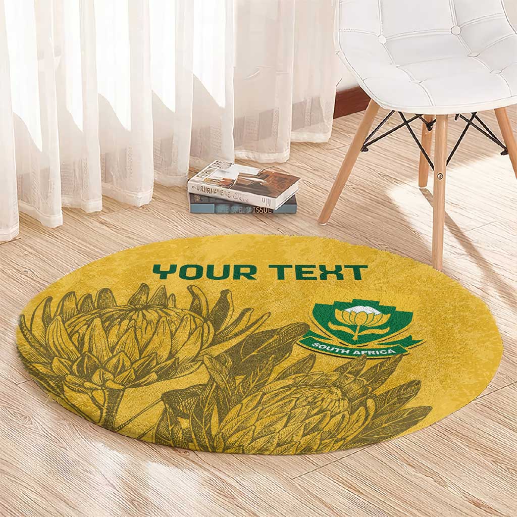 Custom South Africa Soccer Round Carpet Go Banyana Banyana Proteas LT14