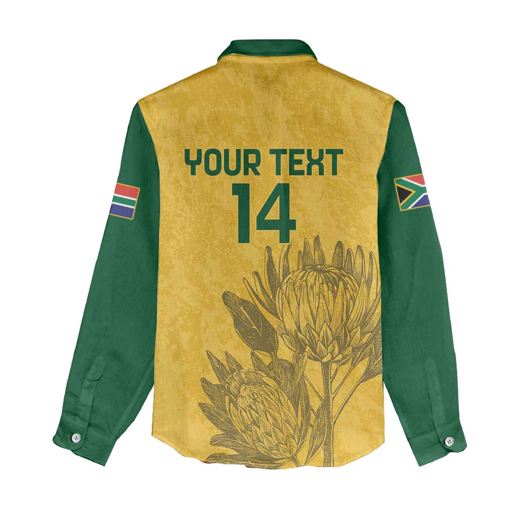 Custom South Africa Soccer Women Casual Shirt Go Banyana Banyana Proteas LT14